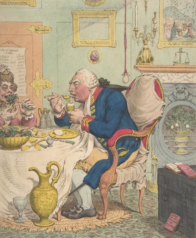 Temperanza che gode di un pasto frugale, 28 luglio 1792 da James Gillray