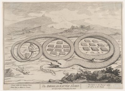 Il serpente a sonagli americano, 12 aprile 1782 da James Gillray.