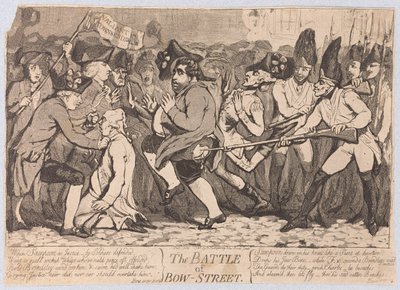 La battaglia di Bow-Street da James Gillray