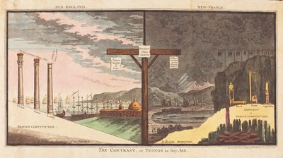 Il contrasto o le cose come sono, pub. 1796 da James Gillray