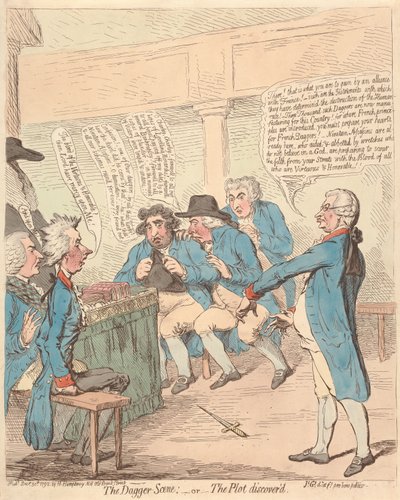 La scena del pugnale: - ovvero - Il complotto scoperto da James Gillray