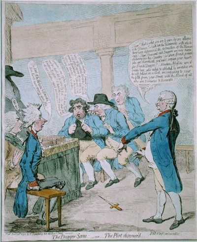 La Scena del Pugnale, o Il Complotto Scoperto da James Gillray