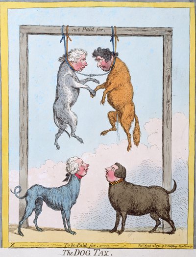 La tassa sui cani da James Gillray