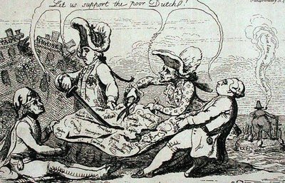 Le divisioni olandesi, pubblicato da S.W. Fores nel 1787 da James Gillray