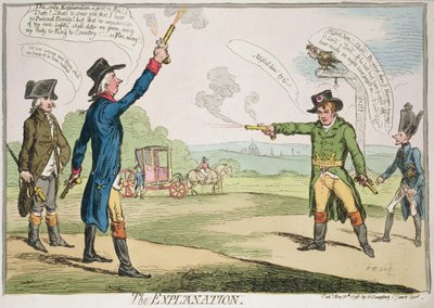 La spiegazione, pubblicata da Hannah Humphrey da James Gillray