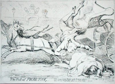 La caduta di Fetonte da James Gillray