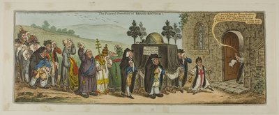 Il corteo funebre di Broad-Bottom da James Gillray