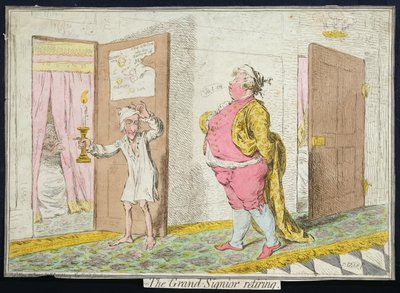 Il Gran-Signore si Ritira, pubblicato da Hannah Humphrey nel 1796 da James Gillray