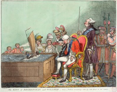 Il Re di Brobdingnag e Gulliver, dopo il 1804 (incisione) da James Gillray