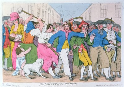 La libertà del soggetto, pubbl. da H. Humphrey, 15 ottobre 1779 da James Gillray