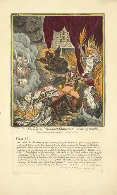 La vita di William Cobbett, scritta da lui stesso, pubblicata da Hannah Humphrey, 1809 da James Gillray