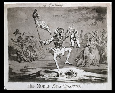 Il nobile Sans-Culotte, pubblicato da Hannah Humphrey nel 1794 da James Gillray