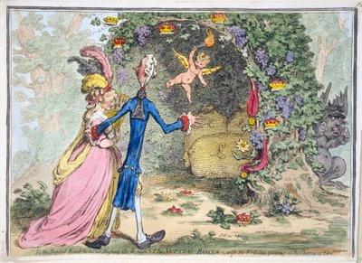 Il talamo nuziale, pub. Hannah Humphrey, 13 febbraio 1797 da James Gillray