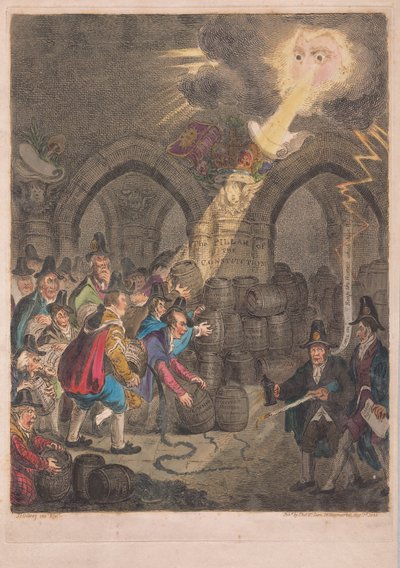 Il pilastro della Costituzione, pub. 1835 da James Gillray