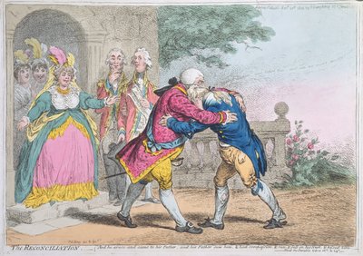 La riconciliazione, pubblicato da Hannah Humphrey, 1804 da James Gillray