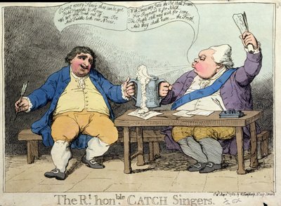 The Right Honourable Catch Singers, pubblicato da William Humphrey nel 1783 da James Gillray