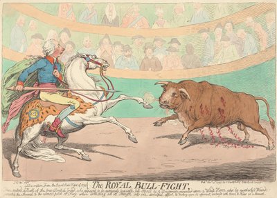 Der königliche Stierkampf da James Gillray
