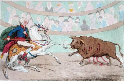 La corrida reale, pubblicata da Hannah Humphrey nel 1795 da James Gillray