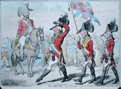 Il saluto, o la parata, pubblicato da Hannah Humphrey nel 1797 da James Gillray