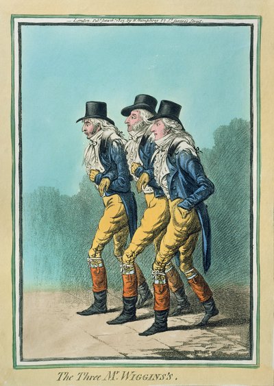 I tre signori Wiggins, pubblicato da Hannah Humphrey nel 1803 da James Gillray