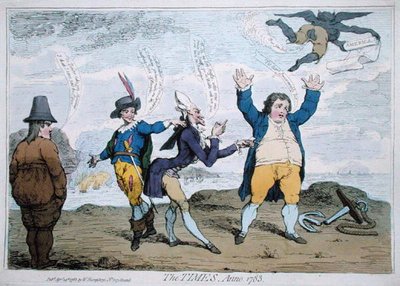 I tempi, Anno 1783, pubblicato da William Humphrey da James Gillray