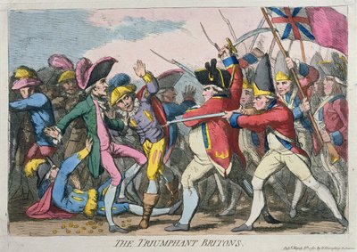 I Britannici trionfanti, pubblicato da Hannah Humphrey nel 1780 da James Gillray
