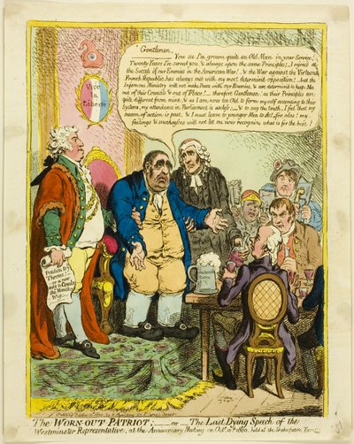 Il patriota esausto da James Gillray