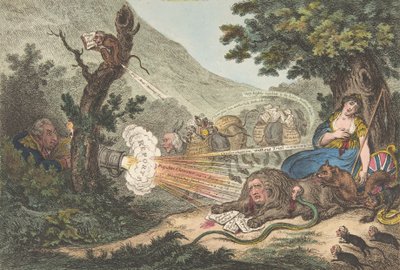 Il leone ferito da James Gillray
