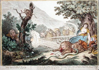 Il Leone Ferito da James Gillray