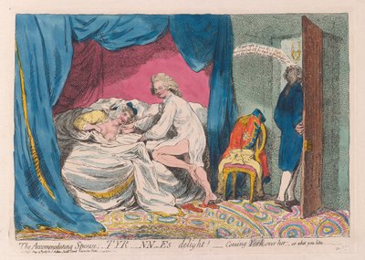 Il coniuge accomodante; la delizia di Tyr-nn-es! - venendo York su di lei; - o quello che ti piace da James Gillray