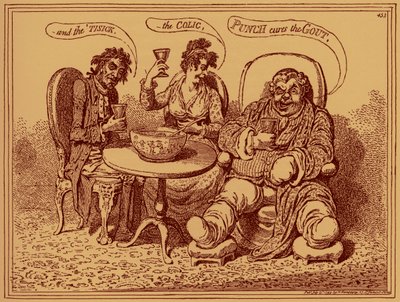 I danni del bere forte - caricatura da James Gillray