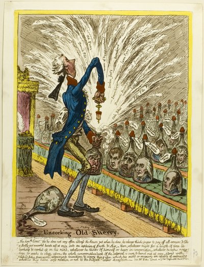 Stappare un vecchio sherry da James Gillray