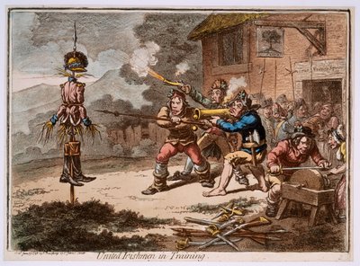 United Irishmen in addestramento da James Gillray