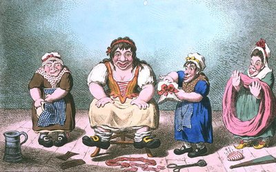 Venere vestita dalle Grazie, pubblicato da Hannah Humphrey nel 1800 da James Gillray
