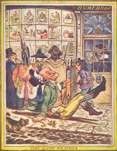 Tempo molto scivoloso, 1808 da James Gillray