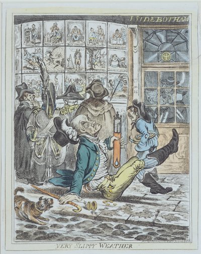 Tempo molto scivoloso, inciso da J. Sidebotham da James Gillray