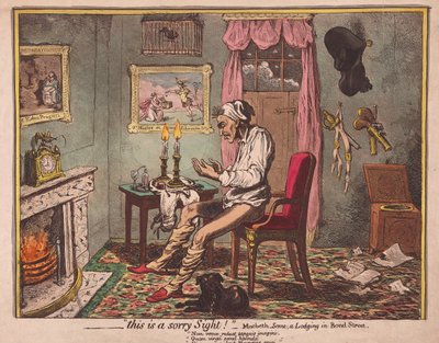Questa è una vista triste! Pub. 1786 da James Gillray