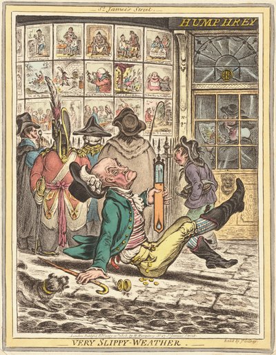 Tempo molto scivoloso da James Gillray after Rev. John Sneyd