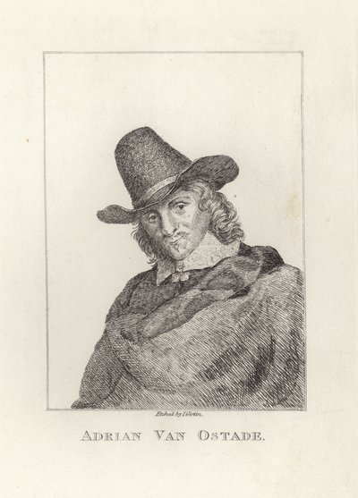 Adriaen van Ostade, battezzato come Adriaen Jansz Hendricx. Inciso da James Girtin. da James Girtin