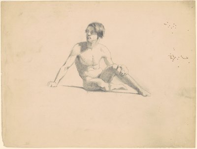 Nudo maschile seduto da James Goodwyn Clonney