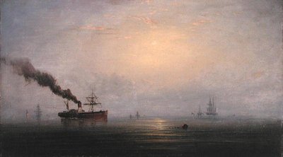 Mattina nebbiosa sul Tamigi, c.1874 da James Hamilton