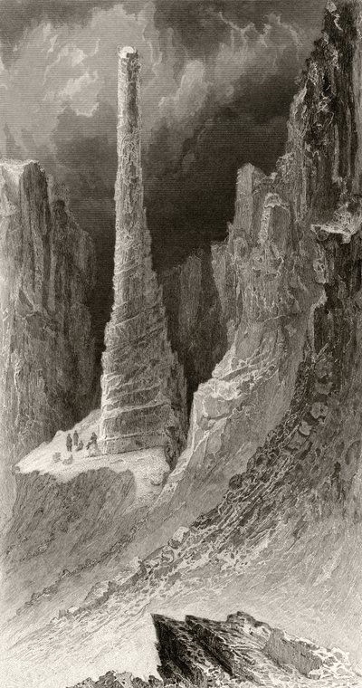 Monumento di Tennyson, inciso da J. McGoffin, da 