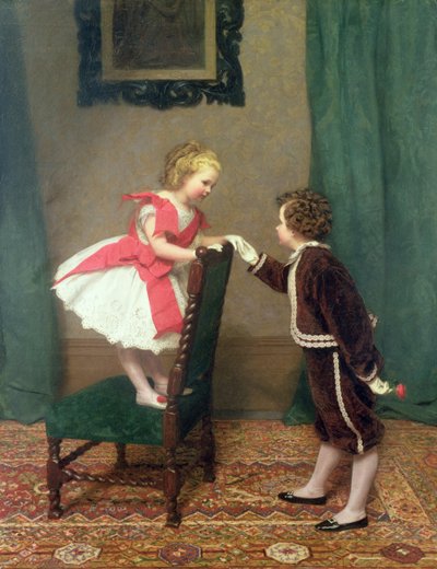 Il primo flirt di Miss Lily, 1867 da James Haylar