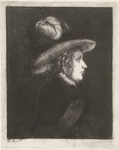 Ritratto di una donna con cappello da James Hazard
