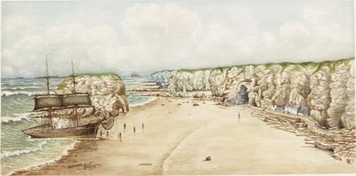 Brigantino incagliato a Marsden Rock da James Henry Cleet