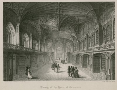 Biblioteca della Camera dei Comuni, progettata da Thomas Hopper da James Henry Lynch