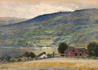 Collina e lago da James Henry Moser