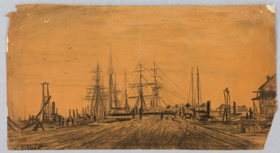 Cantiere navale e molo da James Henry Moser