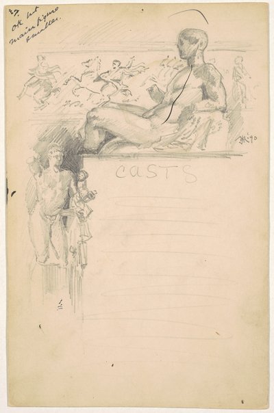 Studio per "Calchi da Sculture Antiche: Il Partenone" da James Henry Moser