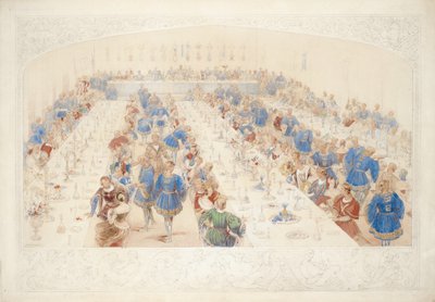Il banchetto, 1839 da James Henry Nixon